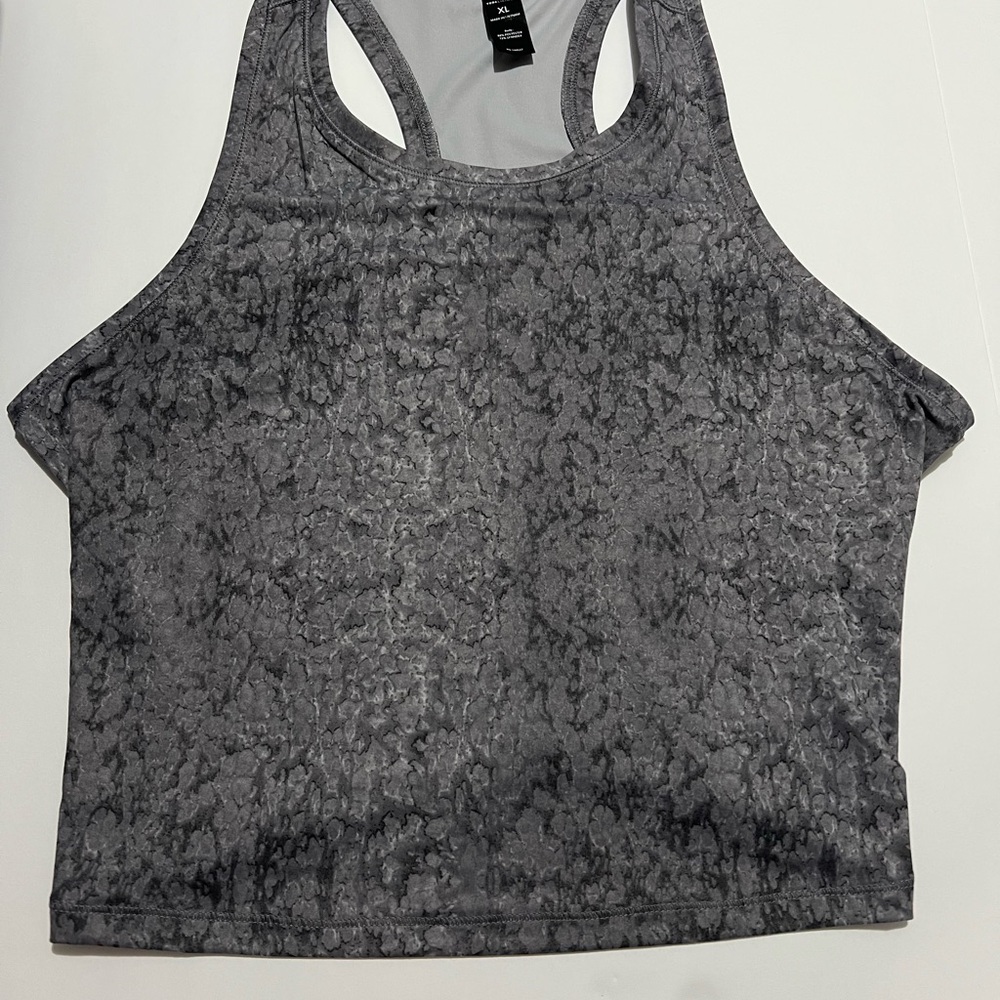 Yogalicious Charcoal Crop Tank Top XL